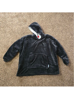 Kid's The Oodie Gray & White Oversized Hoodie - One Size (4-13)